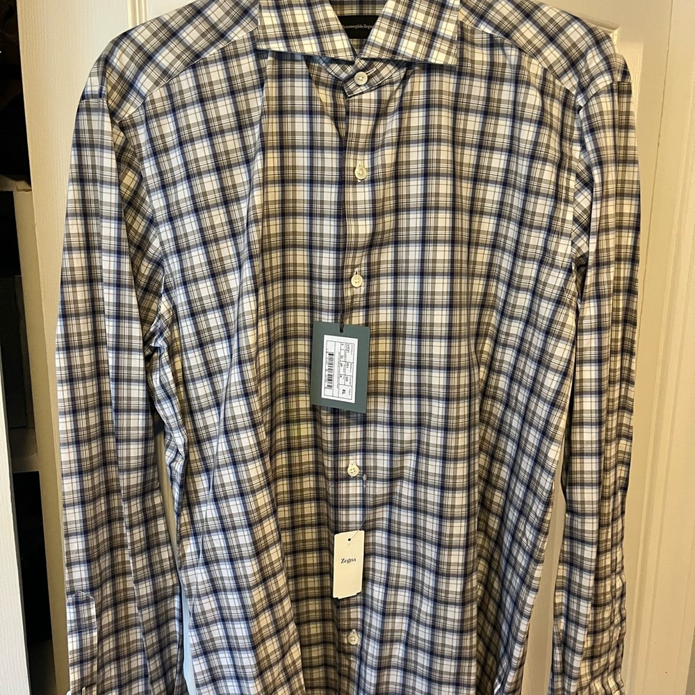 Men's Blue Plaid Shirt